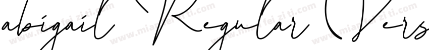 abigail Regular Vers字体转换